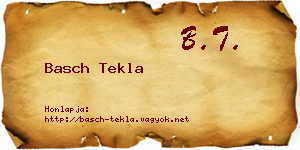 Basch Tekla névjegykártya